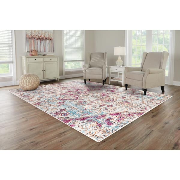 Rosehill Multi 9 ft. x 12 ft. Traditional Area Rug