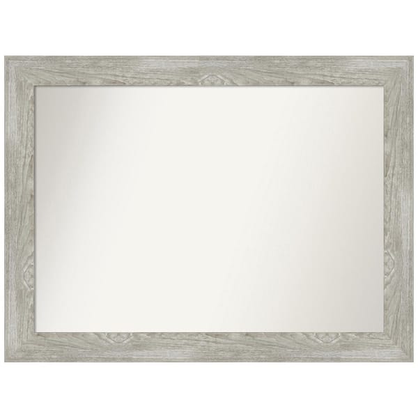 Amanti Art Dove Greywash 44 in. W x 33 in. H Non-Beveled Bathroom Wall Mirror in Gray