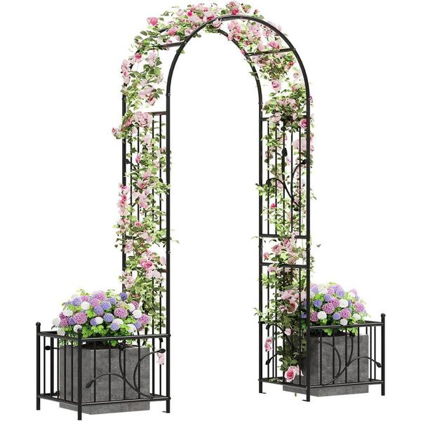 Giantex 81in Garden Arch With 2-Person Bench, Wooden Garden Arbor Archway Trellis For Climbing Plants, Outdoor Wedding Arches Patio Trellis Pergola For Ceremony Party Lawn Backyard, Load 543 Lbs