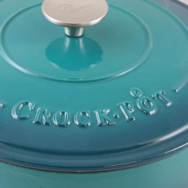 Crock Pot Zesty Flavors Enameled 3.5 Quart Cast Iron Deep Sauté Pan With -  9160694