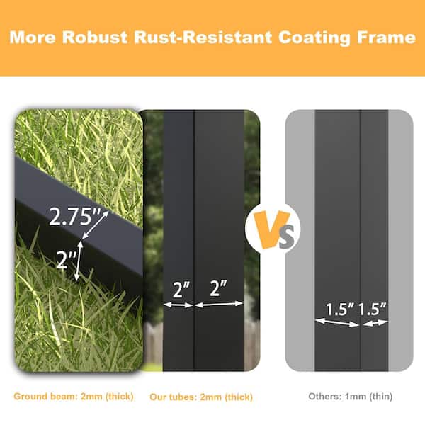 14 ft. x 30 ft. Metal Heavy Duty Carport, RV Car Canopy Shelter in Gray