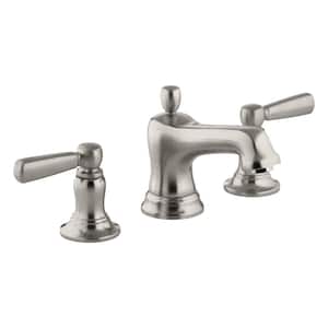 Bancroft 8 in. Widespread 2-Handle Low-Arc Bathroom Faucet in Vibrant Brushed-Nickel