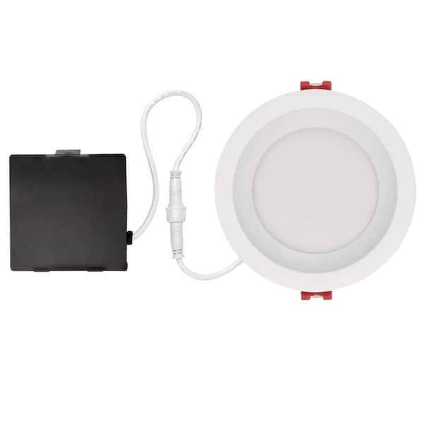 Globe Electric Designer Slim Glare Control 4 in. White Integrated LED Recessed Kit
