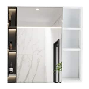 Anky 21.7 in. W x 5 in. D x 22 in. H MDF Bathroom Storage Wall Cabinet with Mirror Door in White