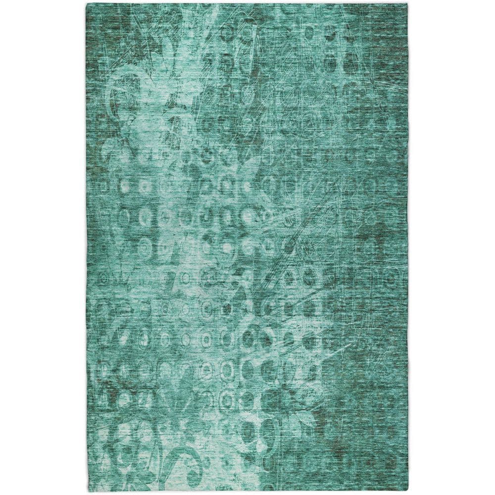 Dream Shag Premium Machine Washable Abstract ADS577 Teal 10 ft. x 14 ft. Area Rug price history on PriceWatchPro