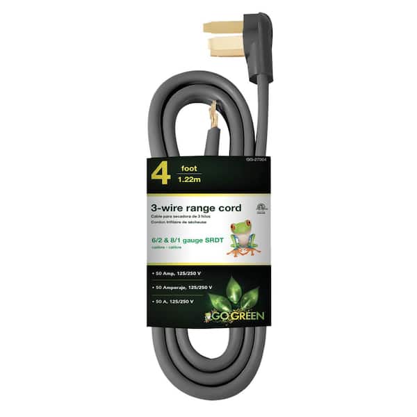 GoGreen Power 4 ft. 6/2 and 8/1 3-Wire Range Cord