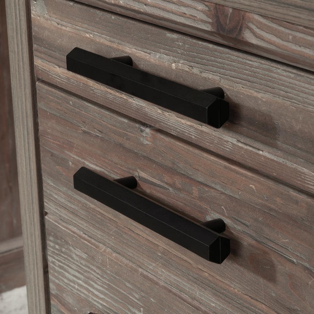 Aspen Post Pebble Pine Executive Desk with Dual Filing Cabinets