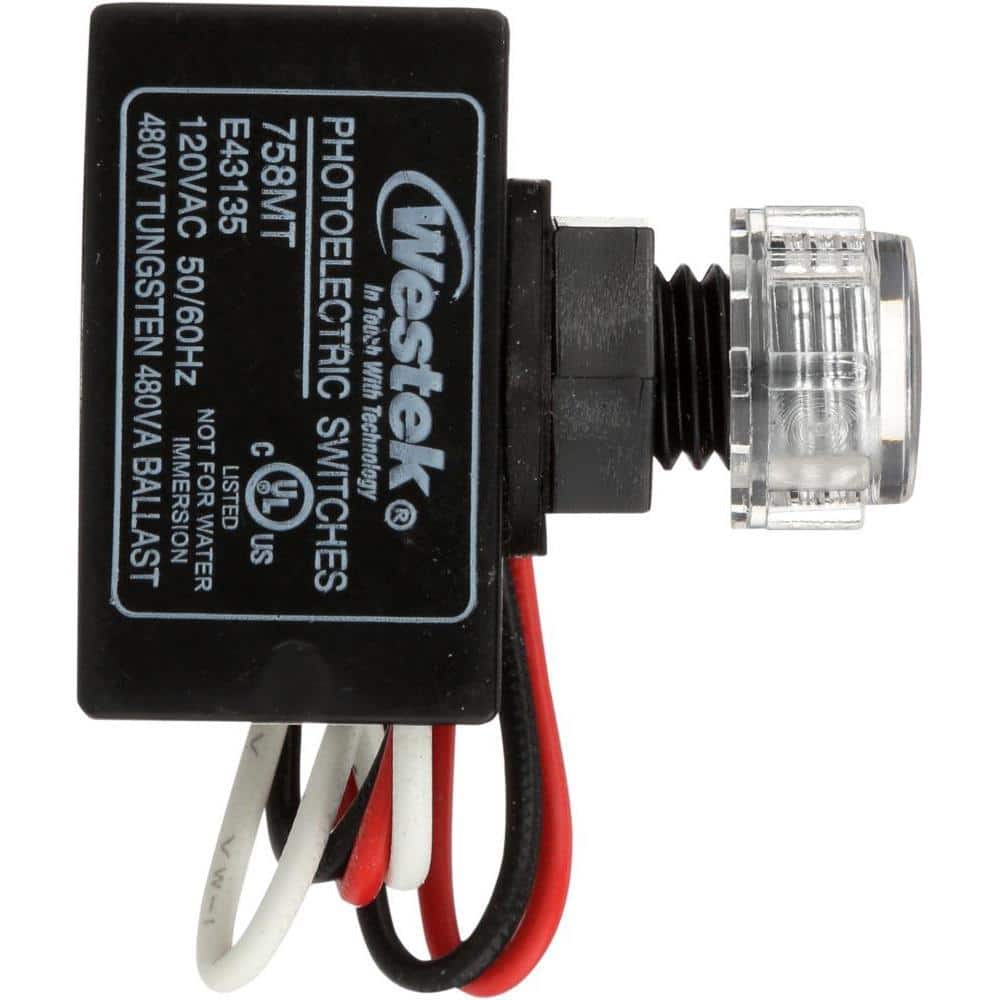 Black Outdoor Wire-In Mini Post Eye Light Control