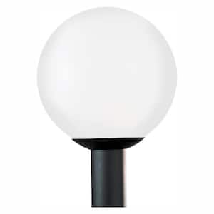 Outdoor Globe 1-Light Outdoor White Plastic Post Light with LED Bulb