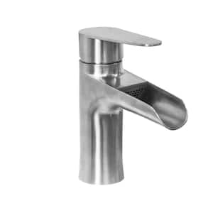 Megan Single Hole Single-Handle Bathroom Faucet in Stainless Steel