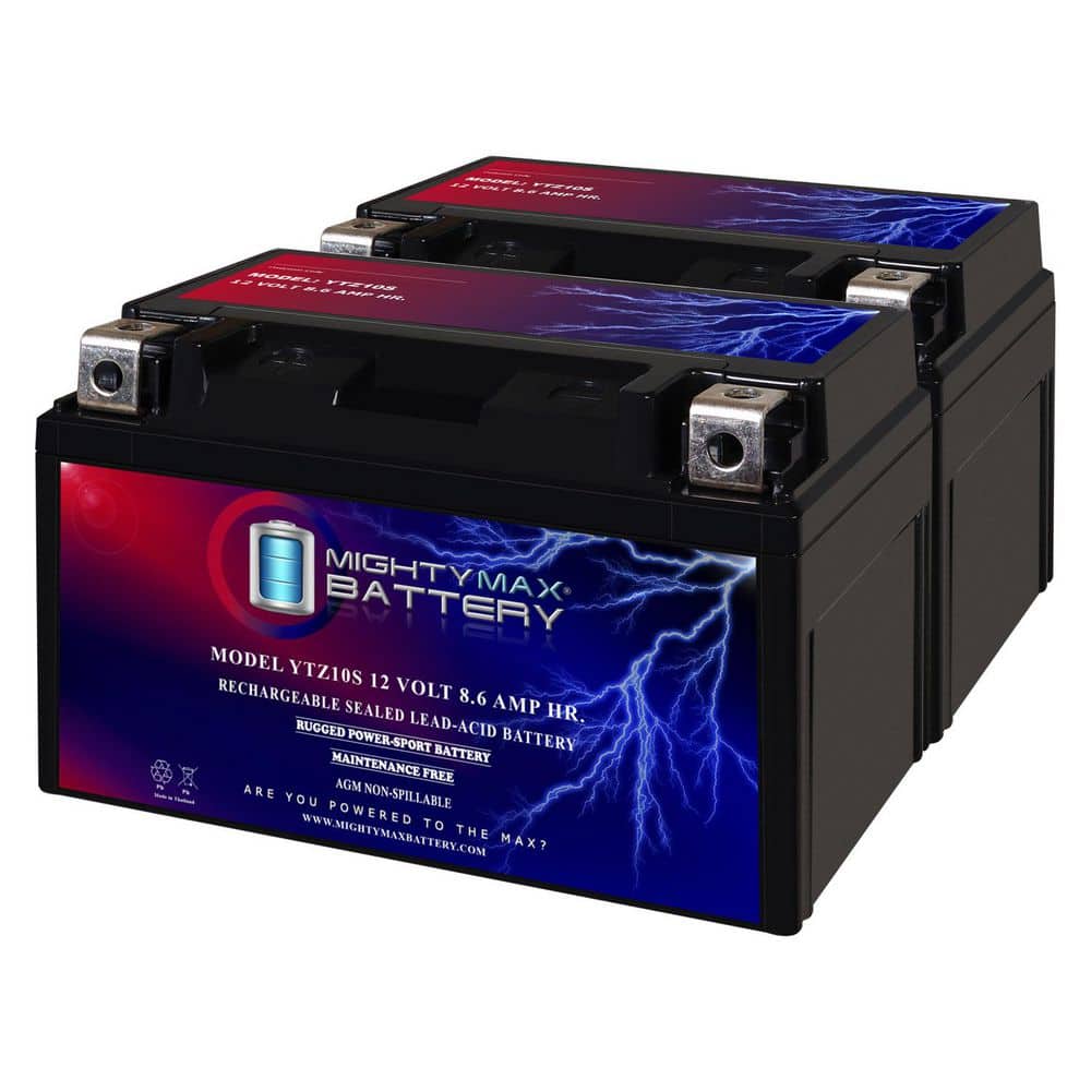 YTZ10S - 12V 8.6AH 190CCA SLA AGM Motorcycle Battery - Pack of 2 price history on PriceWatchPro