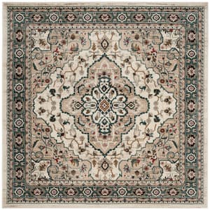 Lyndhurst Cream/Beige 7 ft. x 7 ft. Square Border Area Rug