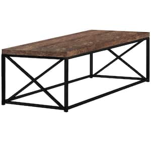 Jasmine 44 in. Brown Large Rectangle Particle Board Coffee Table