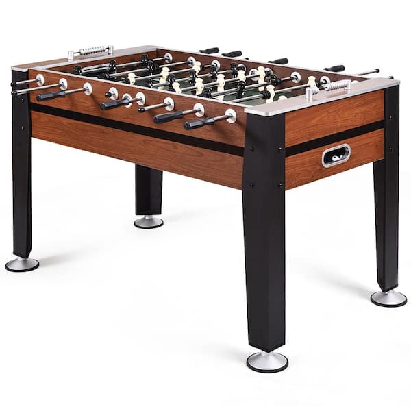 Sunnydaze 10-in-1 Game Table - Combination Multi-Game Table with Billiards,  Push Hockey, Foosball, Ping Pong, and More - 49.5-Inch - Classic Wood