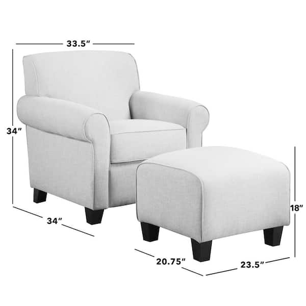 sitting chair with ottoman