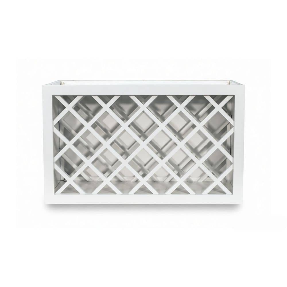 36 in. W x 13.5 in. D x 15 in. H RTA Standard Wine Grid Wall Rack in Beige Full Overlay Design price history on PriceWatchPro