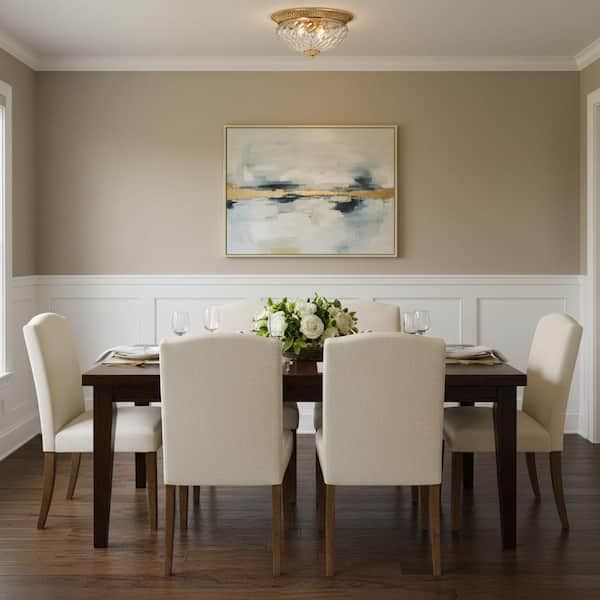 HINKLEY Plantation 16 in. 3-Light Burnished Brass Flush Mount