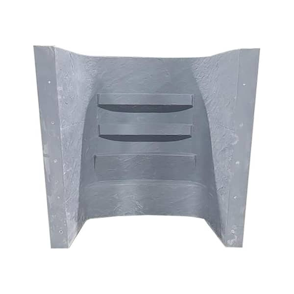 SHAPE PRODUCTS Slatewell 54 in. x 60 in. Fiberglass Egress Window Well ...