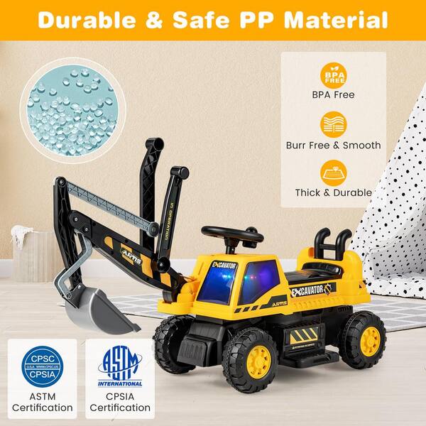 Costway Kids Ride on Excavator Digger Electric Construction