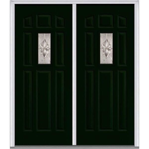 MMI Door 72 in. x 80 in. Heirloom Master Left-Hand Inswing 1-Lite Decorative 8-Panel Painted Fiberglass Smooth Prehung Front Door
