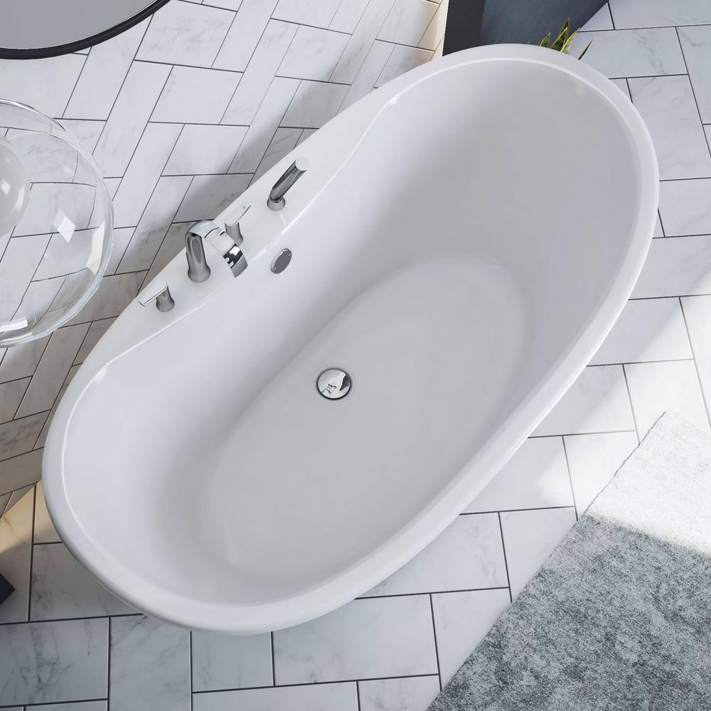 Montego 60" White Acrylic Freestanding Bathtub