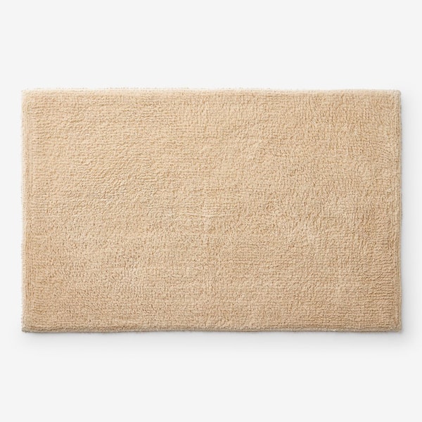 Company Cotton Plush Spa Solid 17 in. x 24 in. Antique Beige Bath Rug