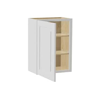 Grayson Pacific White Painted Plywood Shaker Assembled Wall Kitchen Cabinet Soft Close 30 in W x 12 in D x 15 in H