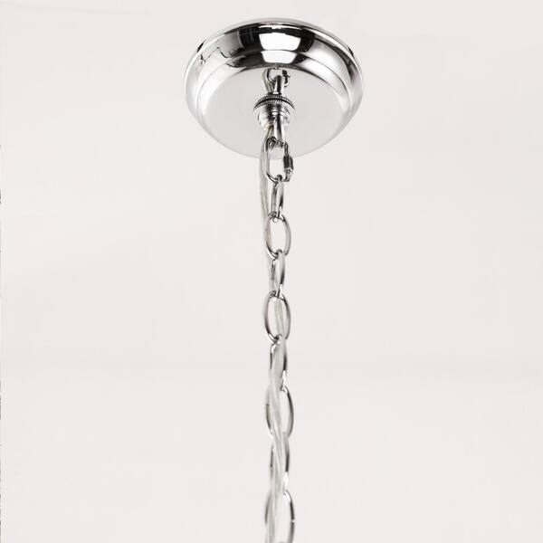 YANSUN Gold 6-Light Crystal Chandelier, 4-Tier Elegant Modern