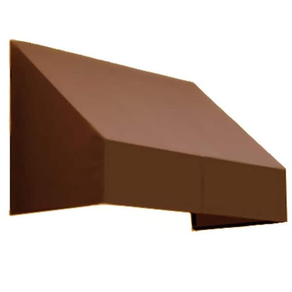 4.38 ft. Wide New Yorker Window/Entry Fixed Awning (24 in. H x 36 in. D)  Terra Cotta