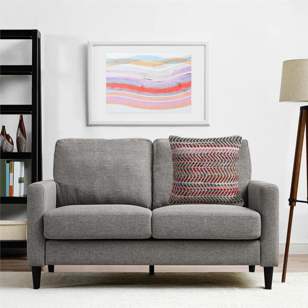 Multicolor Chevron Woven Square Throw Pillow 18"