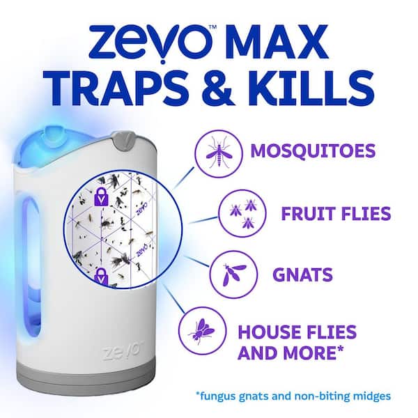 ZEVO Max Flying Insect Trap 1-Plug-in Base and 2-Refill Cartridges