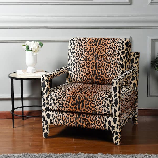 Brown Polyester Side Chair
