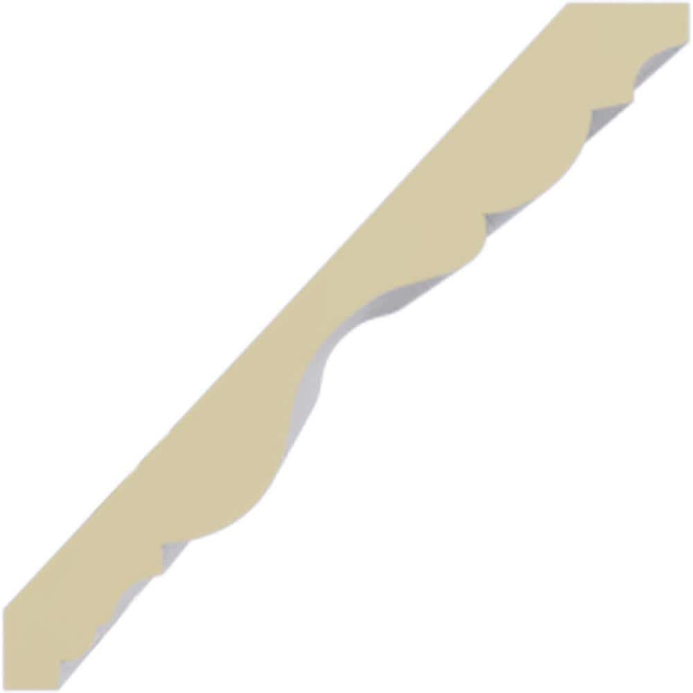 Primed White Polyurethane Geometric Crown Moulding Sample