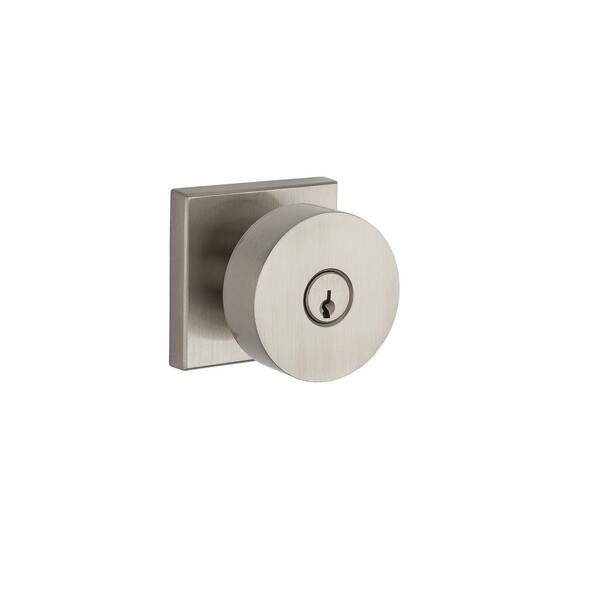 Baldwin Contemporary Reserve Satin Nickel Keyed Entry Door Knob