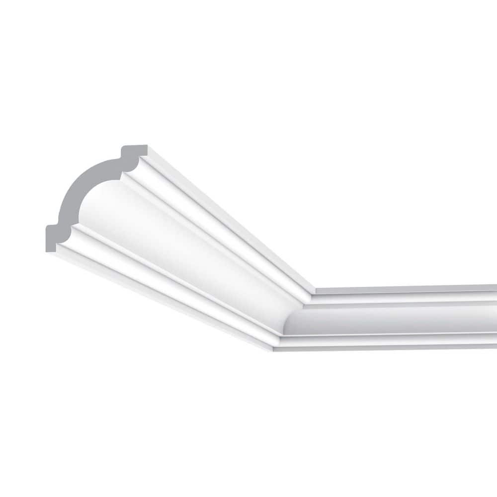 Primed White Polystyrene Crown Moulding 78" Length