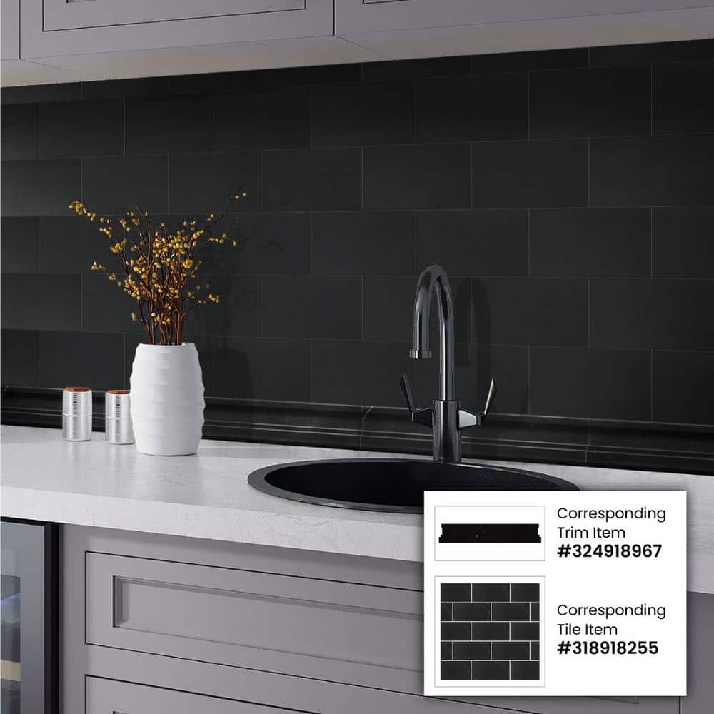 Apollo Tile 10 pack 2-in W x 12-in L Marble Honed Chair Rail Tile Trim (1.667 Sq ft/case)