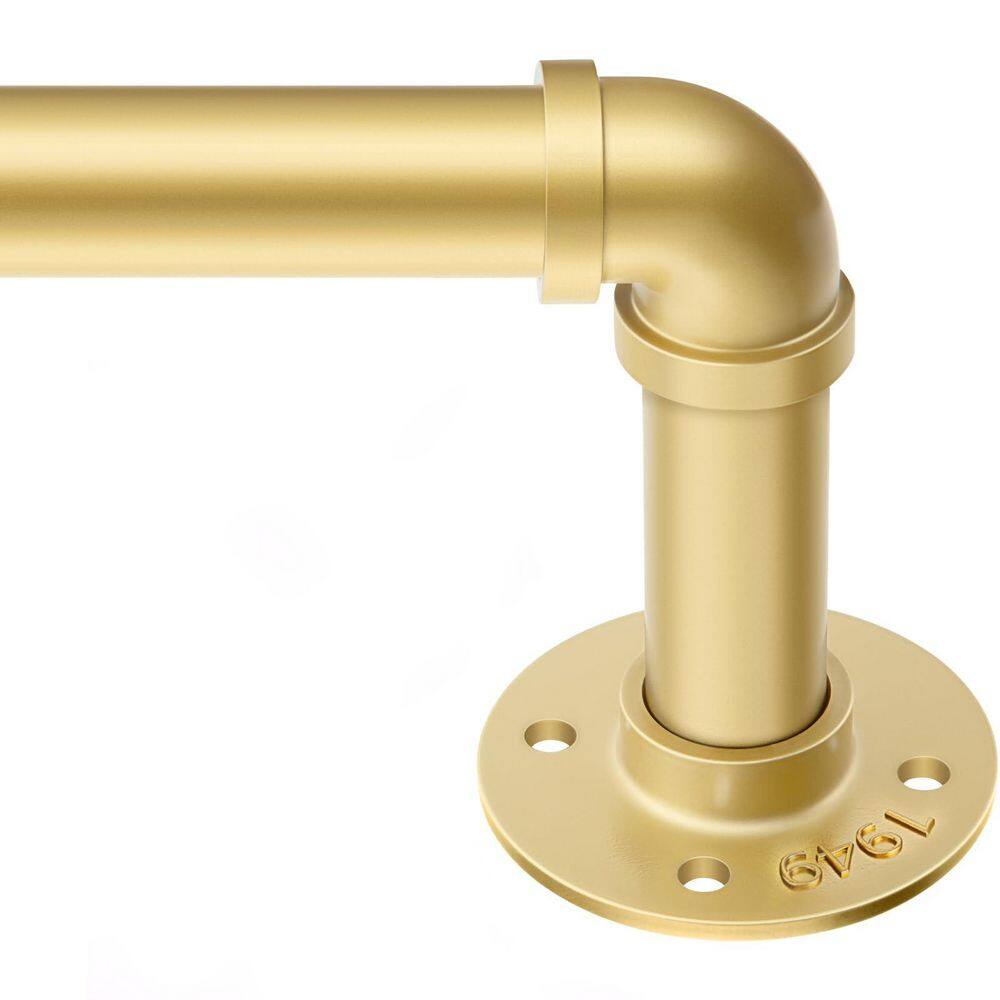1 in. Dia. x 66 in. to 120 in. Adjustable Shower Curtain Rod in Gold for Windows, Room Divider Drapery Pole price history on PriceWatchPro
