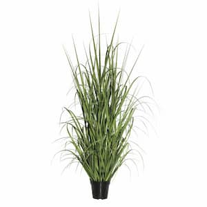 60 in. Artificial Green Potted Ryegrass