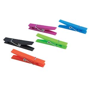 Plastic Multi-Color Indoor and Outdoor Clothespins (30-Pack)