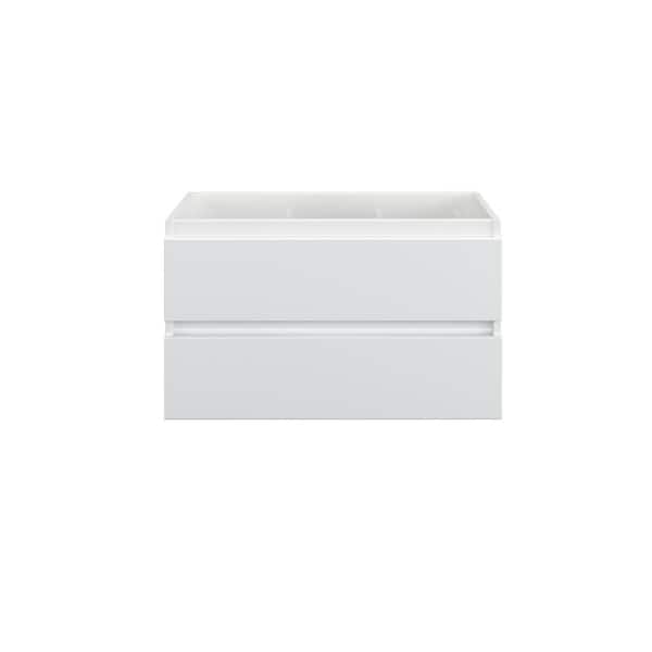 VOLPA USA AMERICAN CRAFTED VANITIES Salt 36 in. W x 18 in. D Bath Vanity Cabinet Only Glossy White