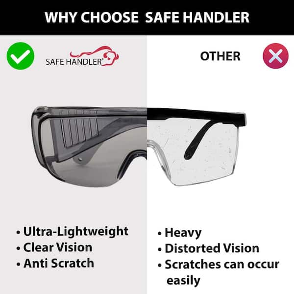 BISON LIFE Gray Diamont Vented Over Safety Glasses, Anti