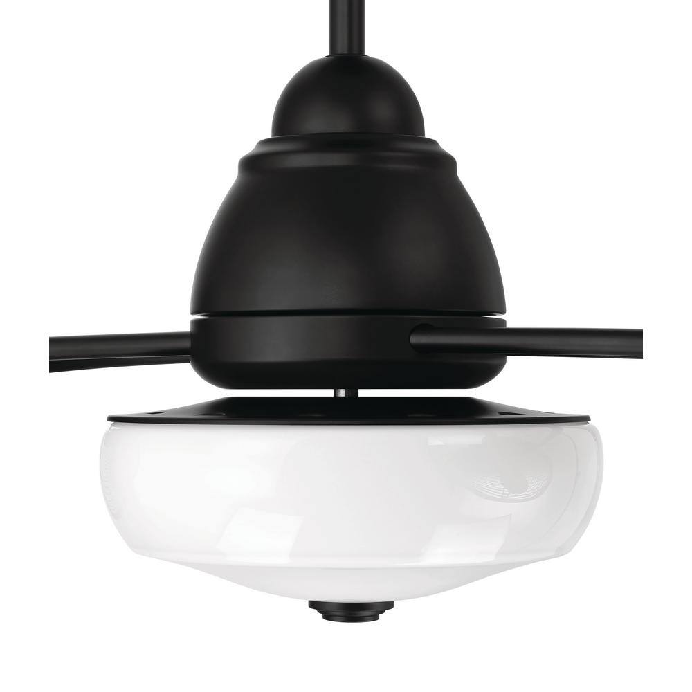 Bellows II 48" Dual Head Black Aluminum Ceiling Fan with LED Light Kit