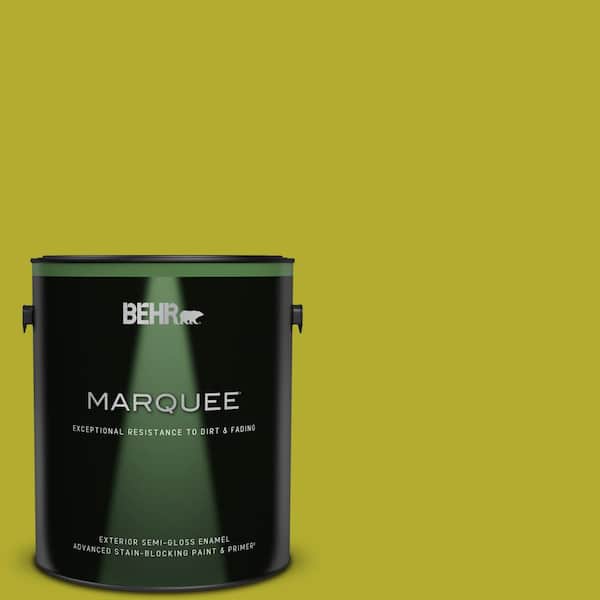 BEHR MARQUEE 1 gal. #P340-6 Green Neon Semi-Gloss Enamel Exterior Paint & Primer