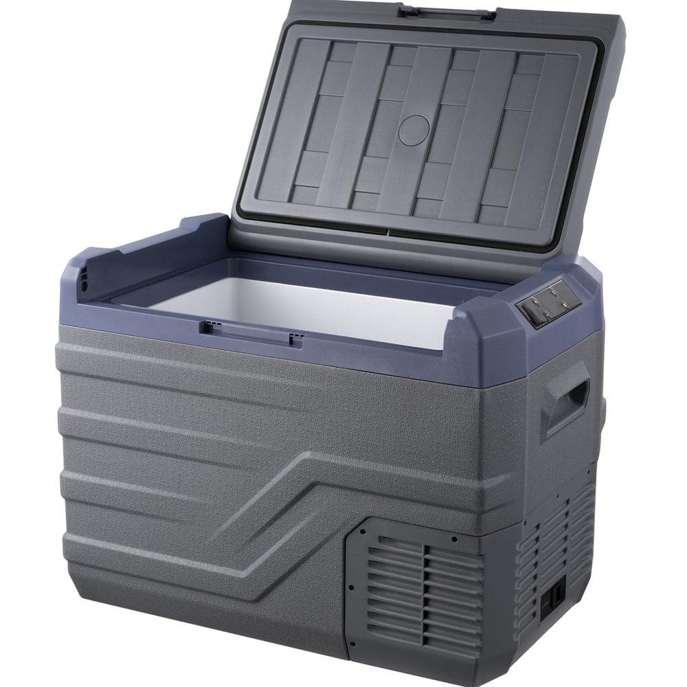 Car Refrigerator, 2 cu. ft. Car Refrigerator Fridge, 37 L Single Zone Portable Outdoor Refrigerators, in Gray