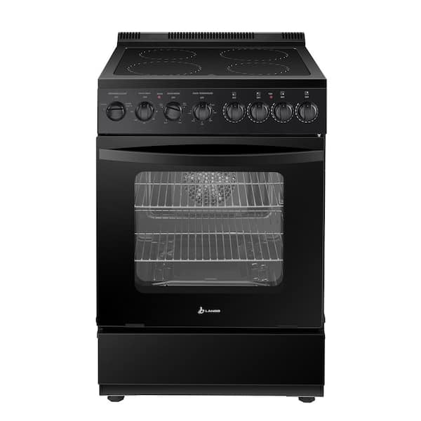 LANBO 24 in. 4 Element Freestanding Single Oven Electric Range with ...