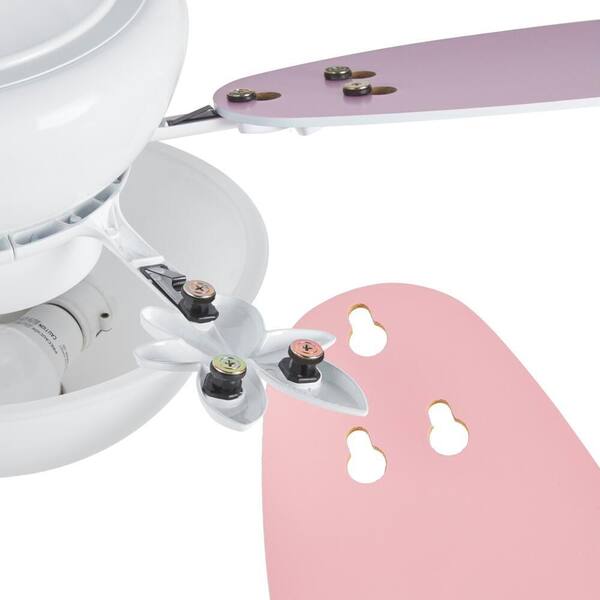 LED White Ceiling Fan with Light Kit 