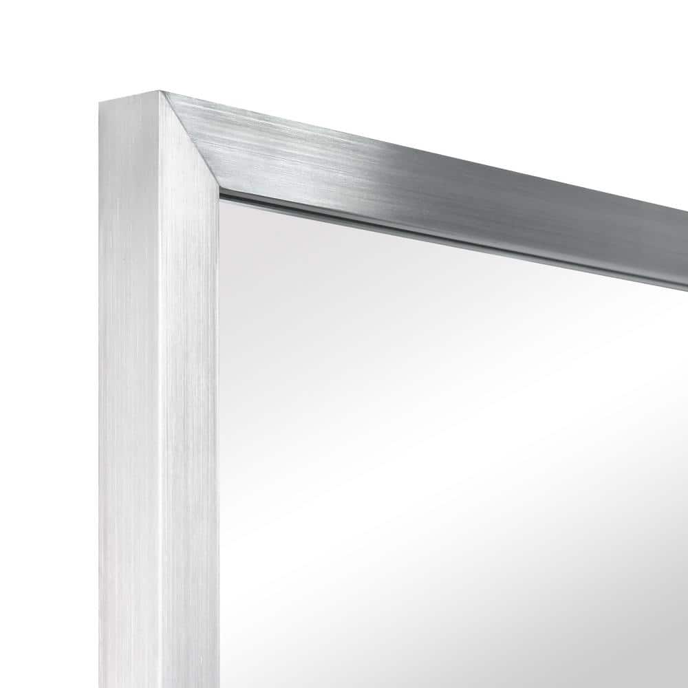 Contempo 20" x 30" Brushed Silver Stainless Steel Wall Mirror