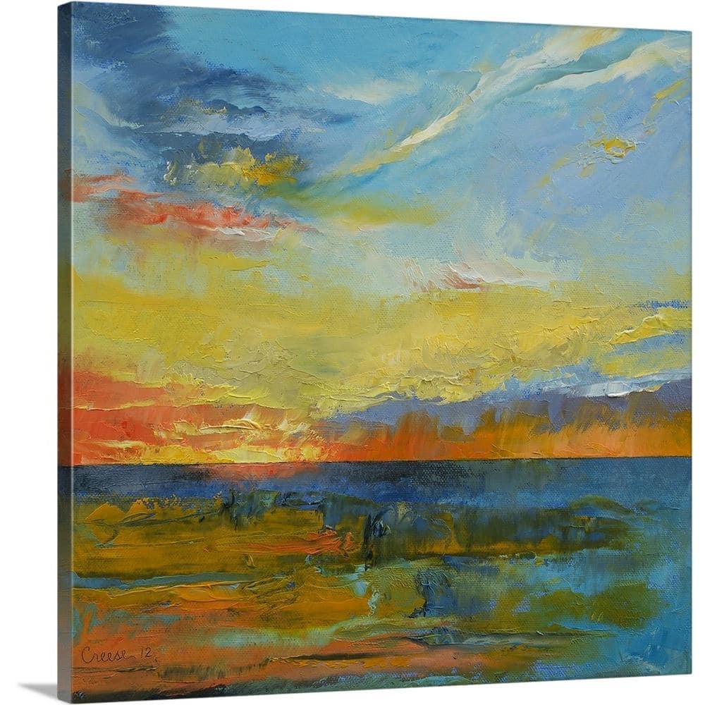 GreatBigCanvas Turquoise Blue Sunset by Michael Creese