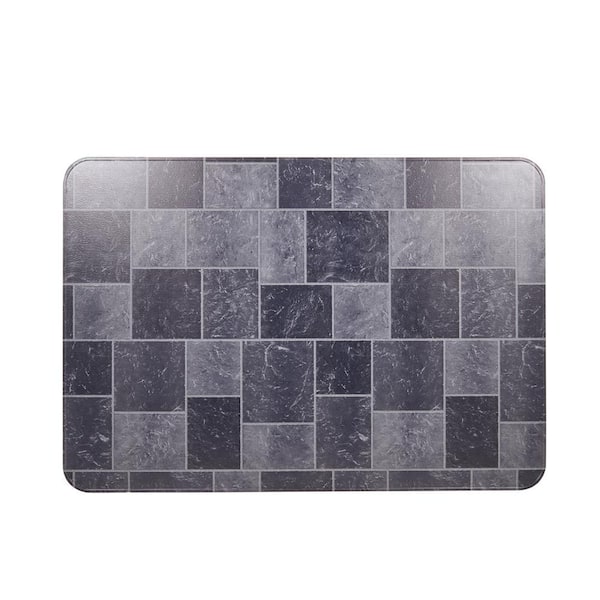 Shelter 36 in. x 52 in. Shelter Type Gray Slate Tile Stove Board
