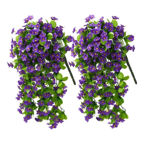 Aynsley 花の置物 紫色 UUDULY 13.39 in. Purple Family Artificial Hangin.g Violet Ivy
